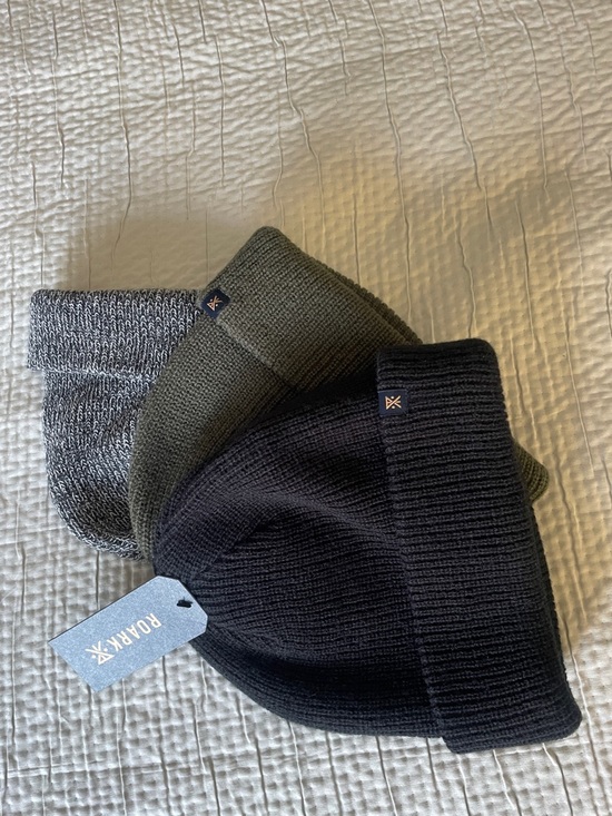 NWT Roark Turks 3-Pack Beanie Set - Gray, Olive, and Black - Picture 6 of 7